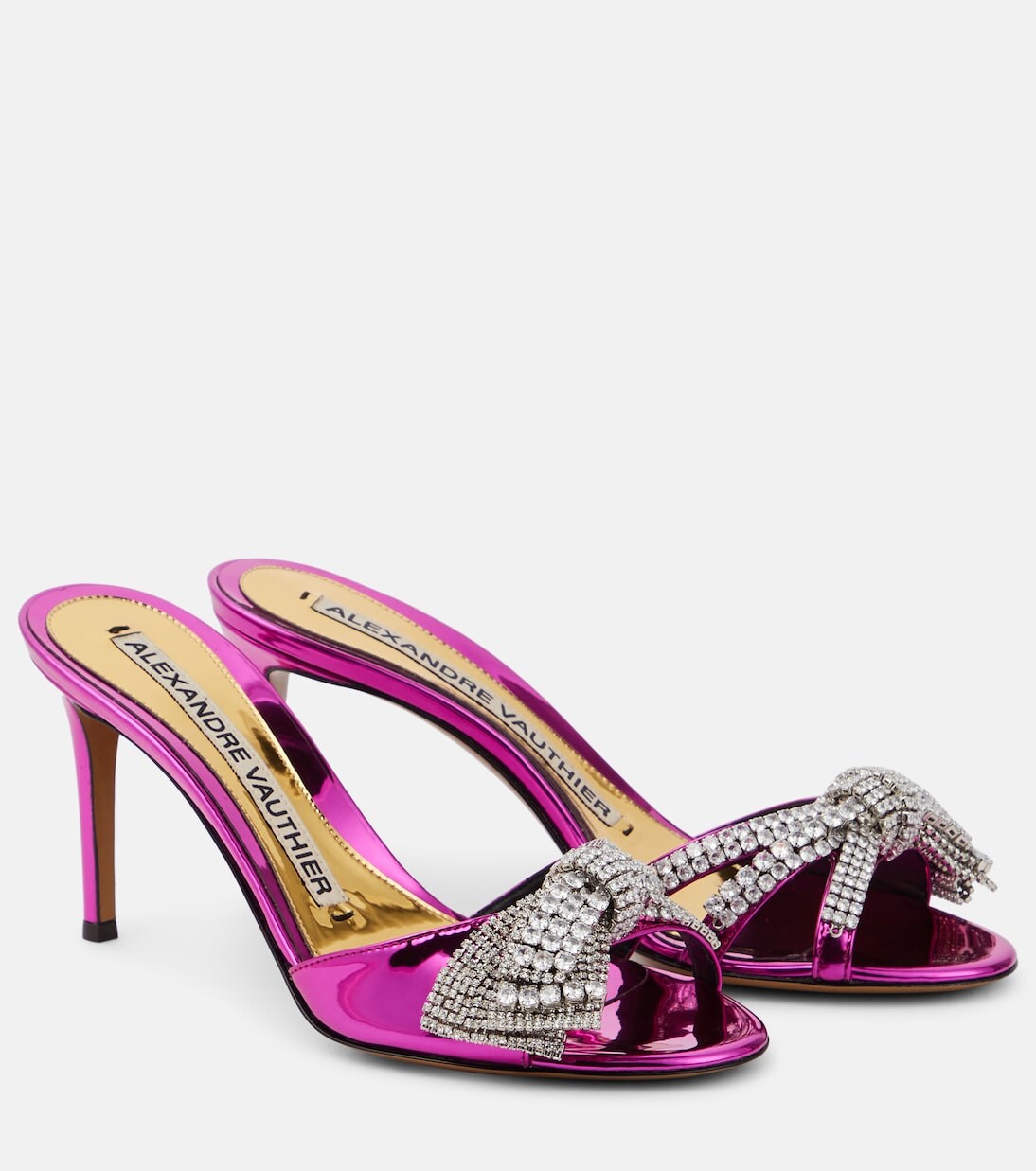

Декорированные мюли для стрельбы Alexandre Vauthier, розовый
