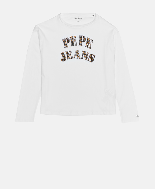 

Топ с длинными рукавами Pepe Jeans, белый