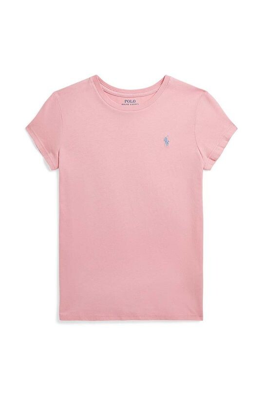 

Детская хлопковая футболка Polo Ralph Lauren, розовый