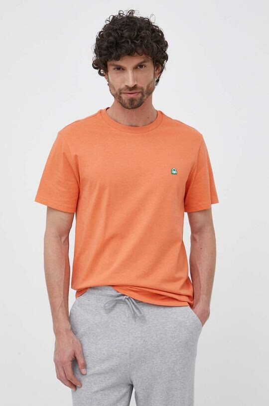 

Хлопковая футболка United Colors of Benetton, оранжевый