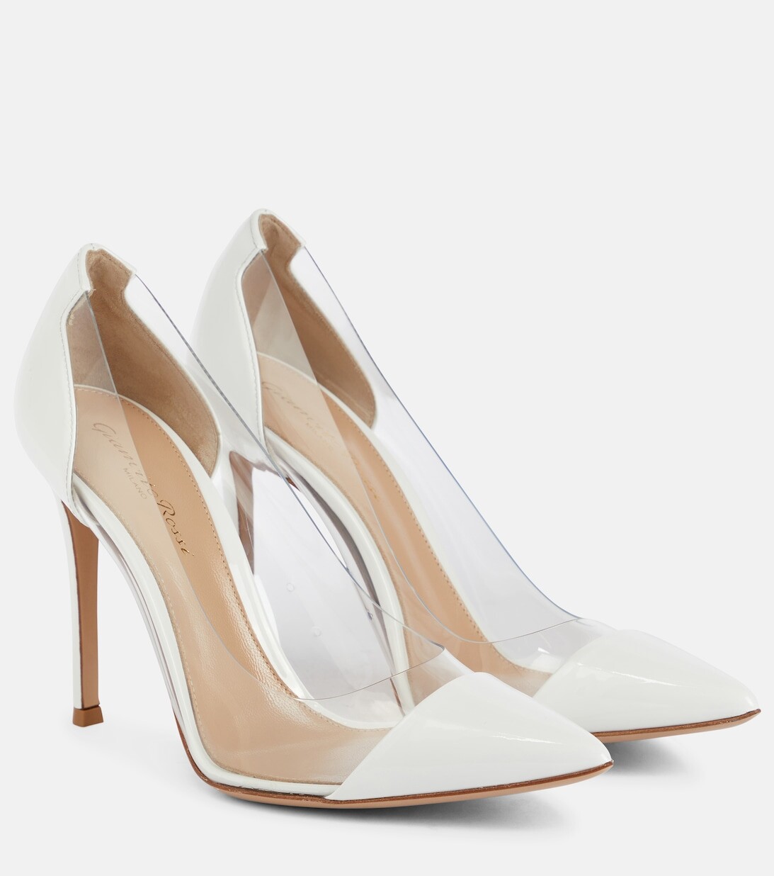

Туфли Plexi 105 из кожи и ПВХ Gianvito Rossi, белый