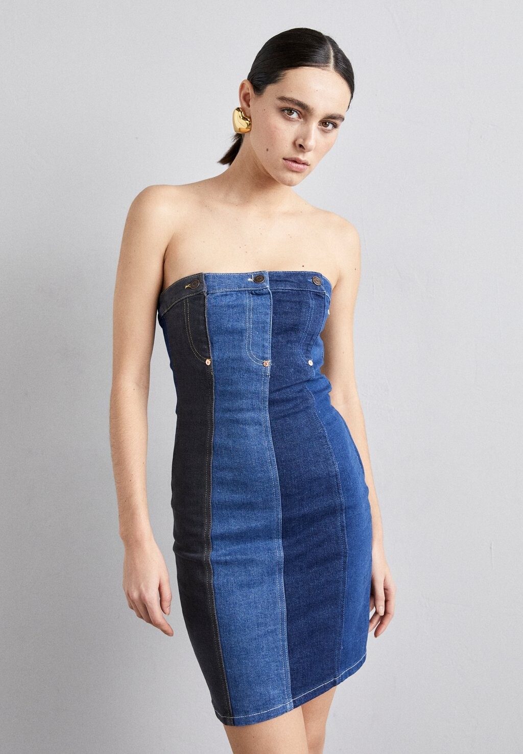 

Джинсовое платье DRESS MOSCHINO JEANS, темно-синий деним