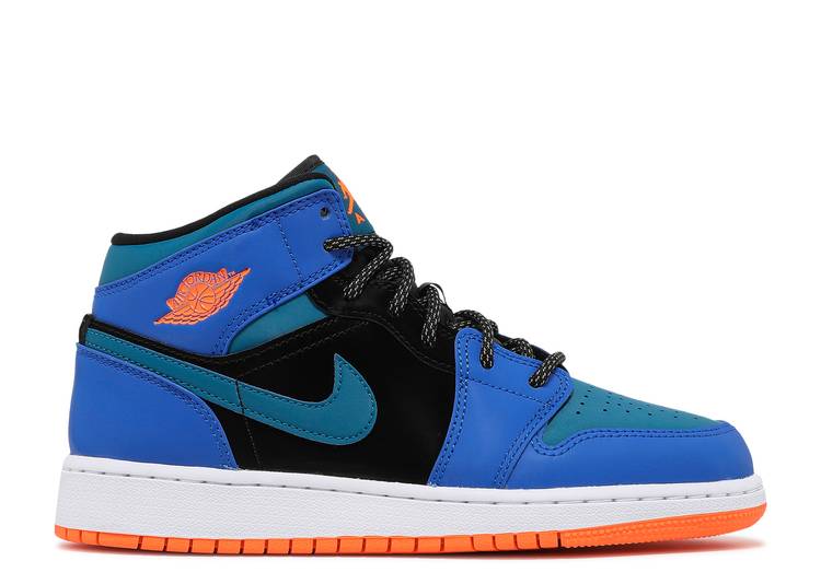 

Кроссовки AIR JORDAN 1 MID GS 'RACER BLUE', синий