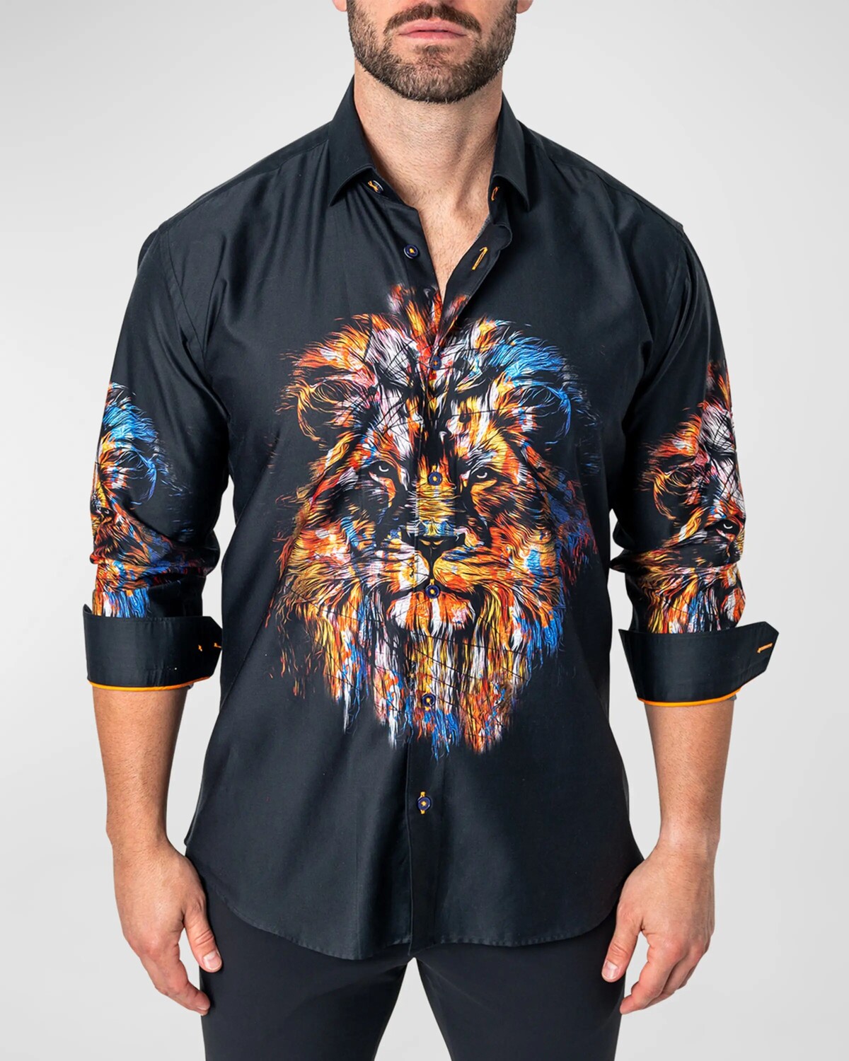 

Мужская спортивная рубашка Fibonacci LionInk Maceoo, цвет Black