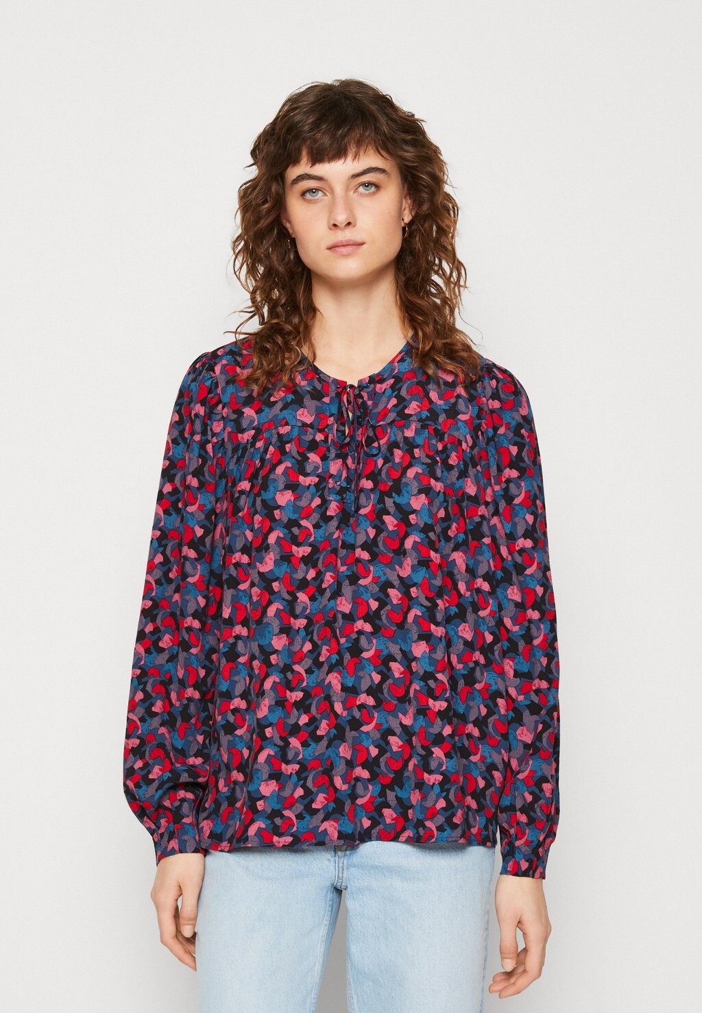 

Топ с длинными рукавами Esprit, розовый