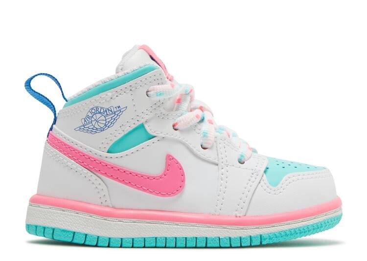 

Кроссовки AIR JORDAN 1 MID TD 'DIGITAL PINK', белый