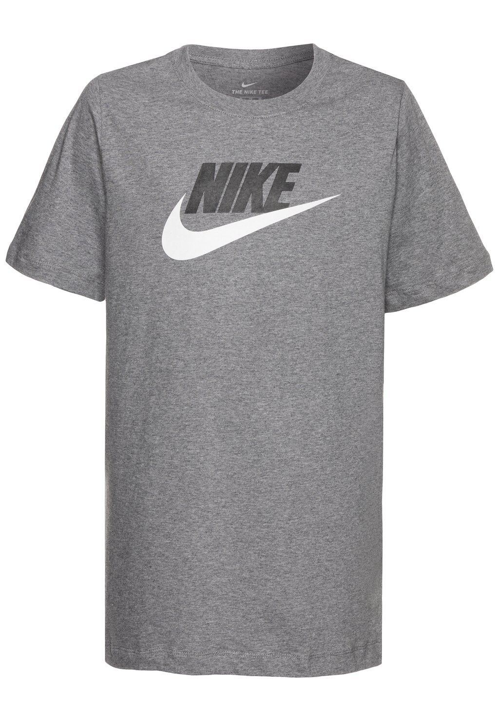 Футболка с принтом Tee Futura Icon Unisex Nike, цвет carbon heather/white цена и фото