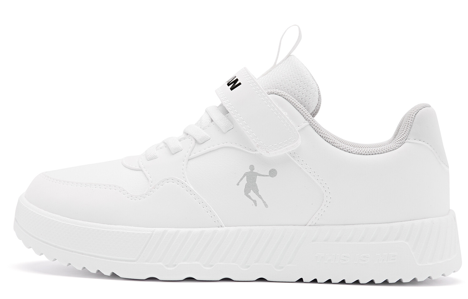 

Детские кроссовки для скейтбординга GS Low-top White/Silver Qiaodan, белый