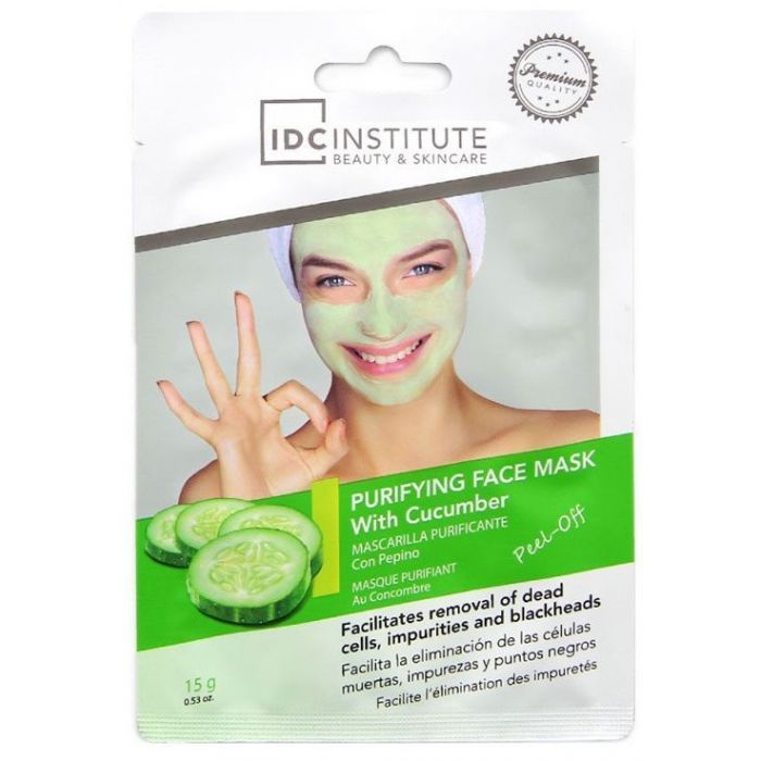 Маска для лица Mascarilla Facial Purificante de Pepino Idc Institute, 15 gr маска для лица eveline маска для лица с пробиотиками и кокосовым молочком очищающая