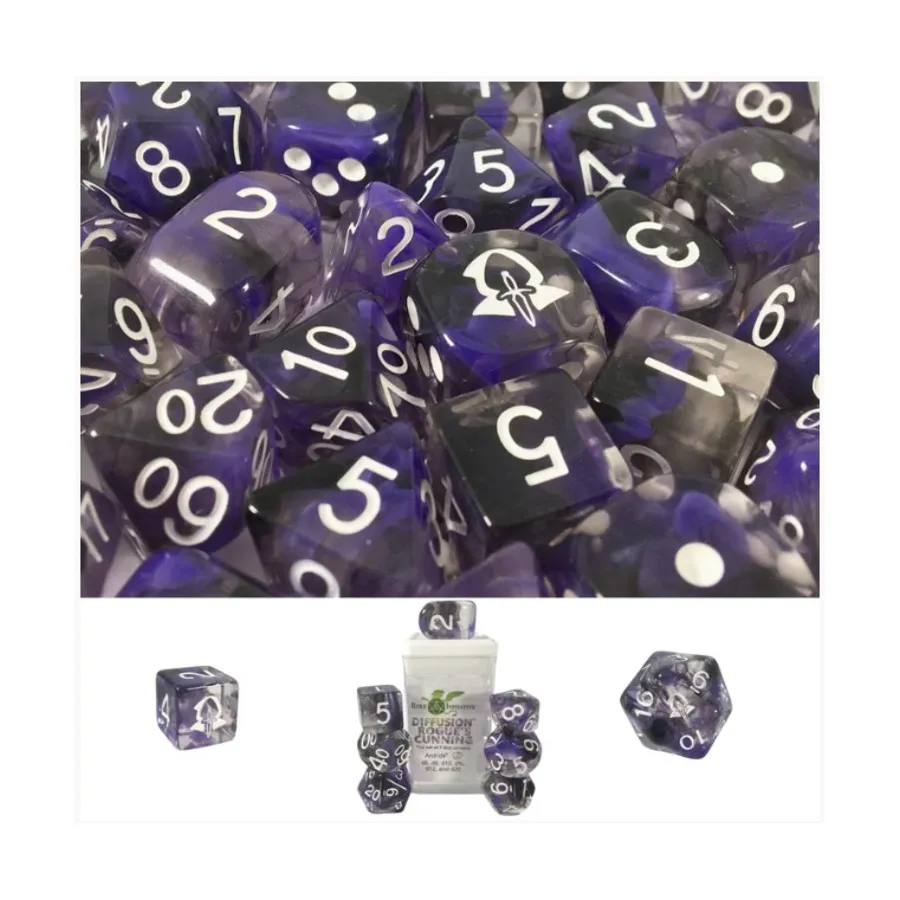 

Набор Diffusion Poly — хитрость разбойника с символом класса (15), Class & Creature Dice - Poly Sets