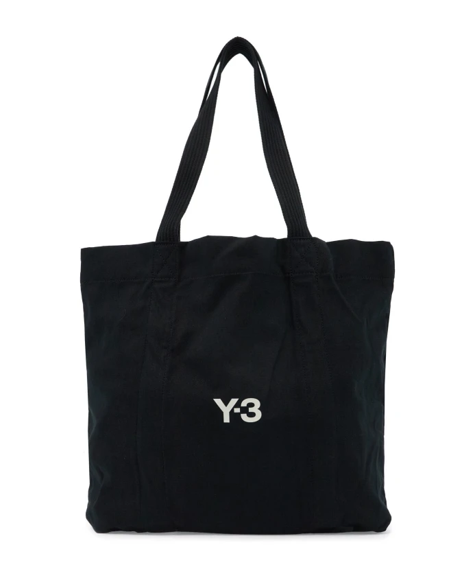 

Холщовая большая сумка с логотипом Y-3, черный