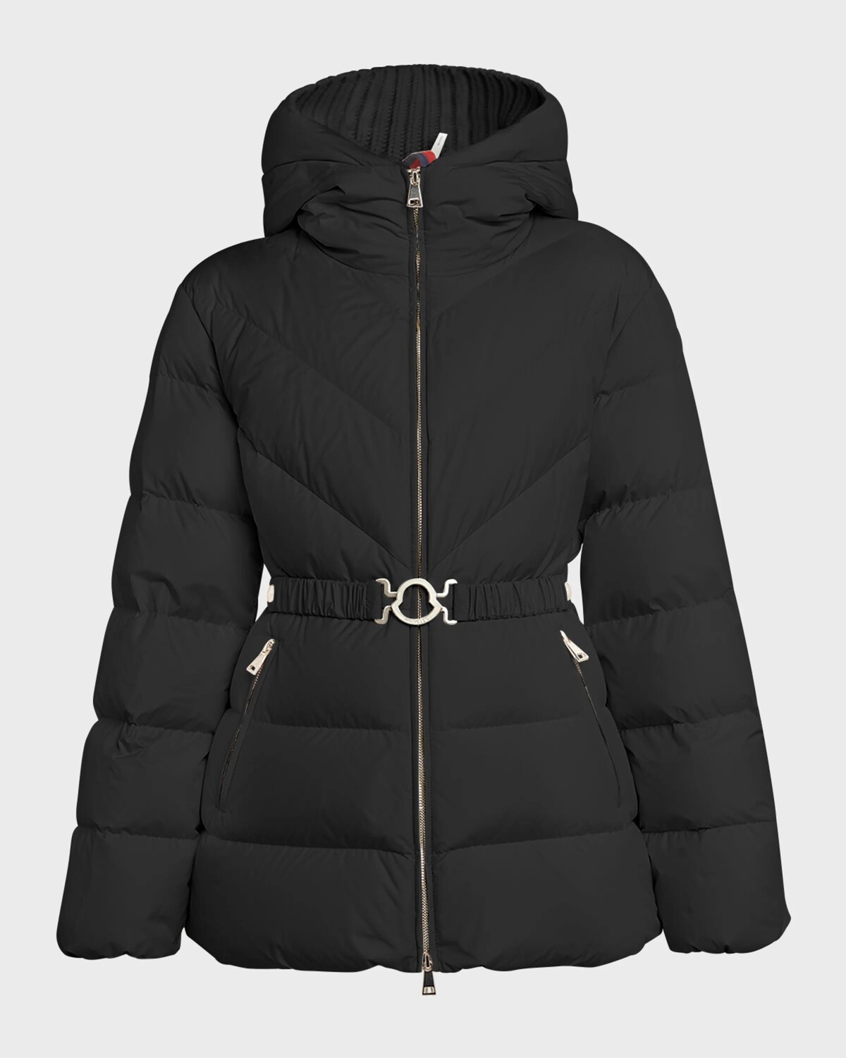 

Пуховик Brosse с поясом Moncler, черный
