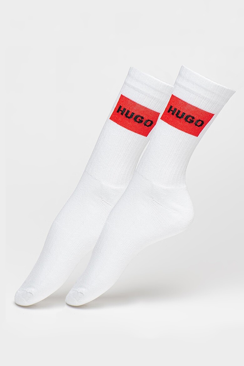

Носки с логотипом, 2 пары Hugo, белый