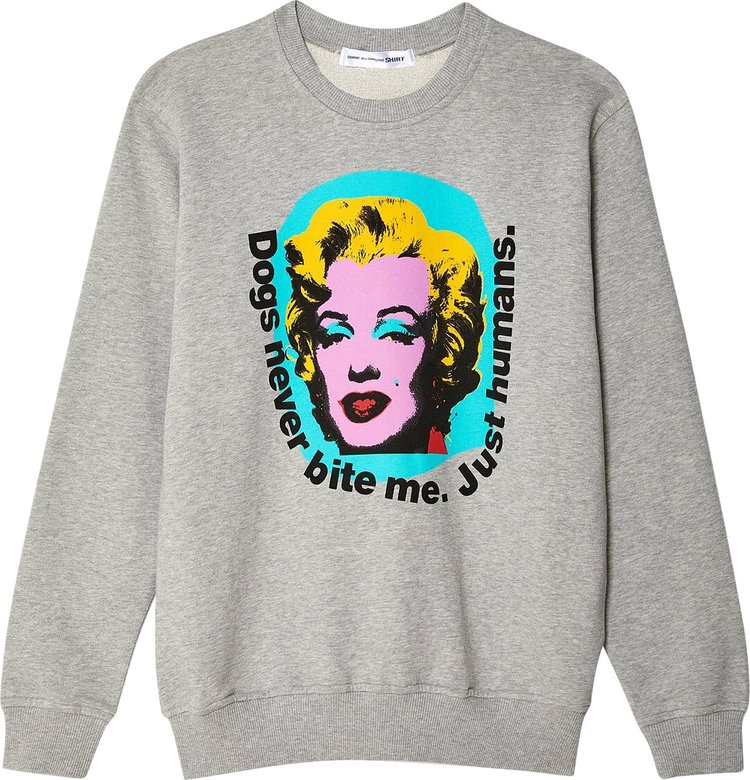 

Рубашка Comme des Garçons Printed Crewneck 'Top Grey', серый