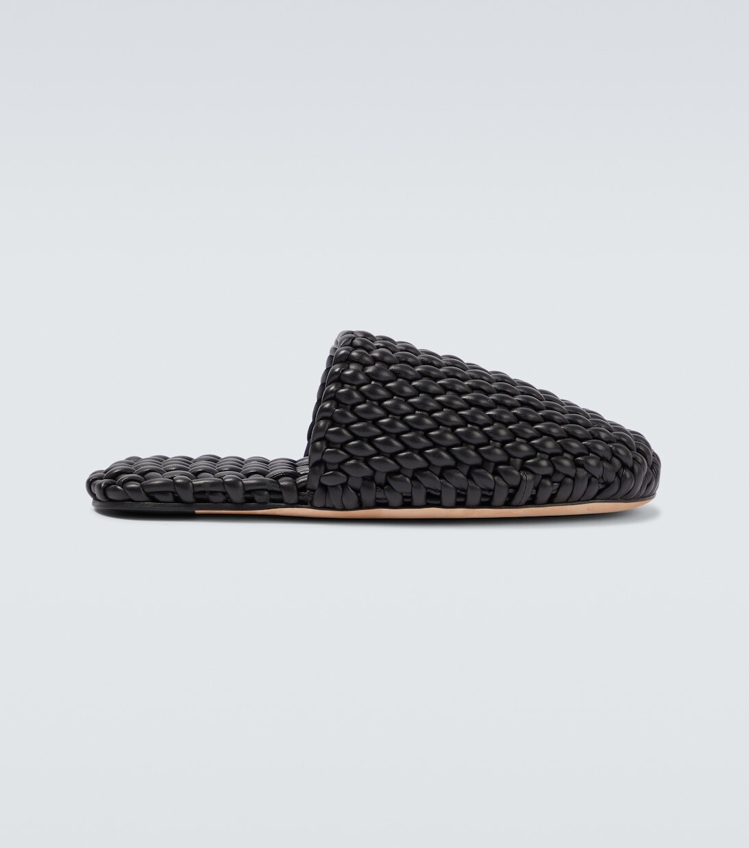 

Кожаные тапочки Squid Tubular Intreccio Bottega Veneta, черный