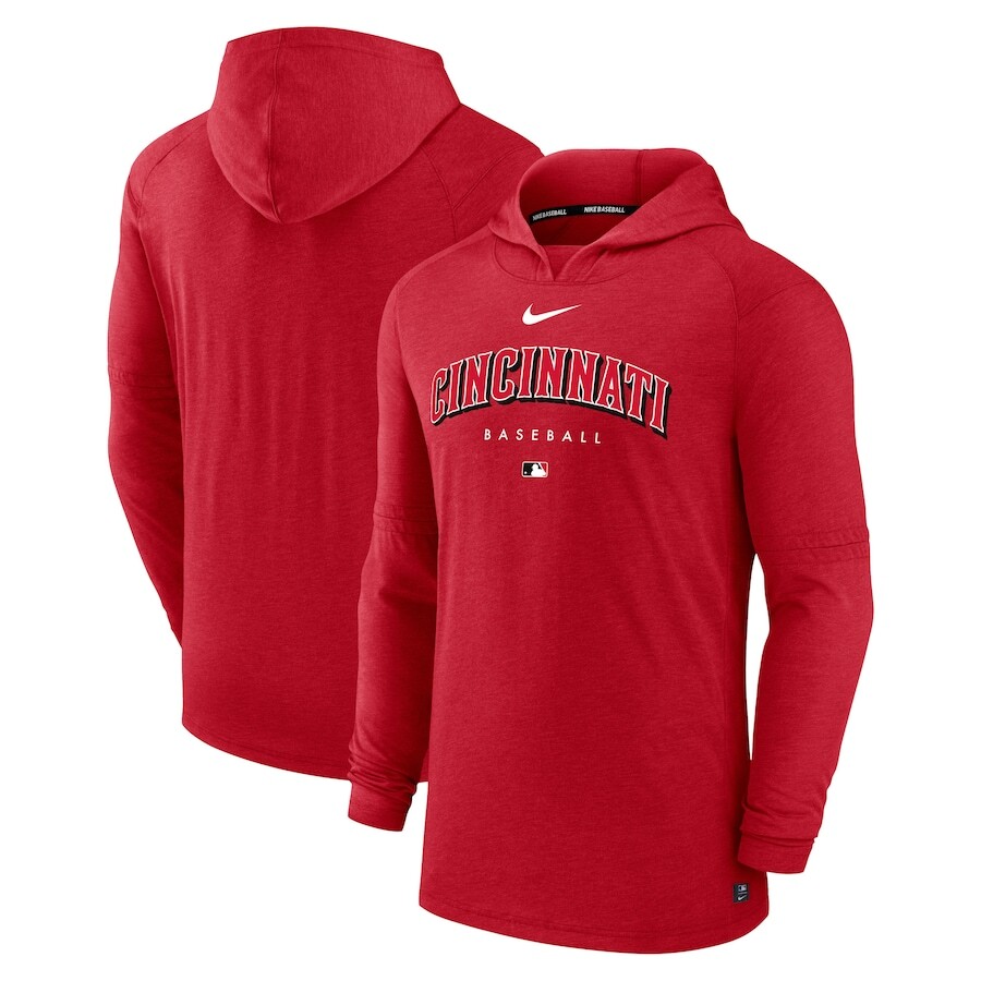 

Пуловер с капюшоном Nike Cincinnati Reds, красный
