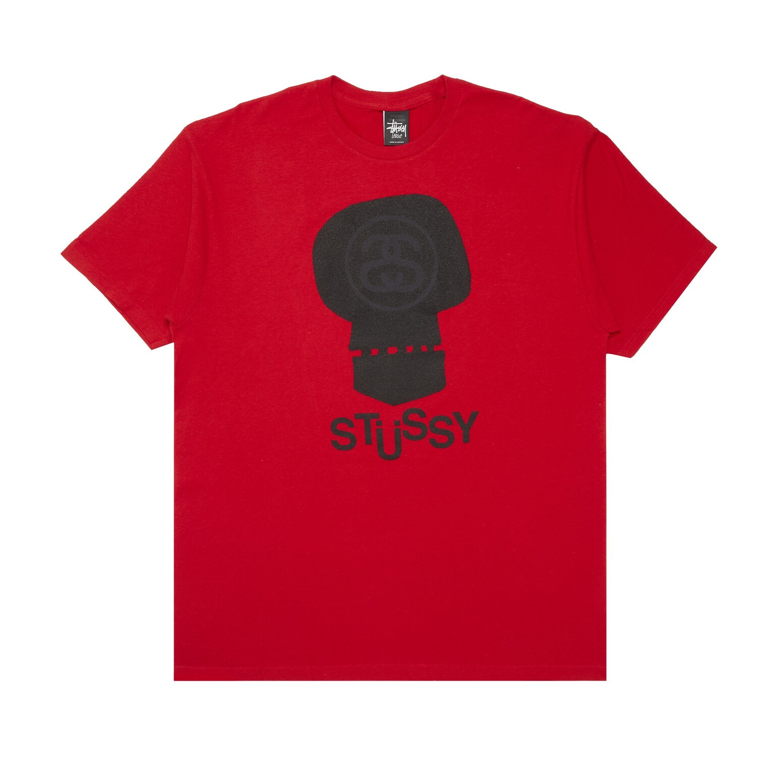 

Футболка Stussy Link с черепом, красная, Красный