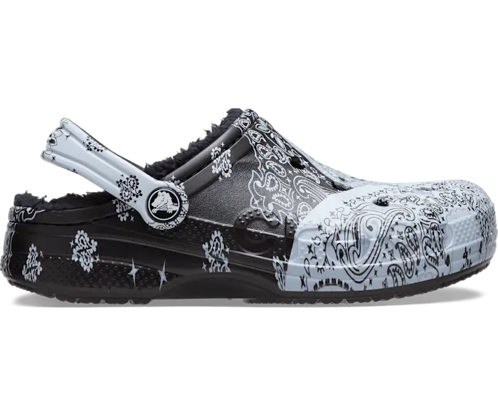 

Сабо с принтом на подкладке Baya Crocs Crocs детские, цвет Black / White
