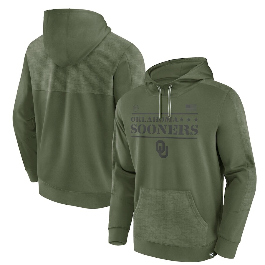 

Пуловер с капюшоном Fanatics Branded Oklahoma Sooners, оливковый