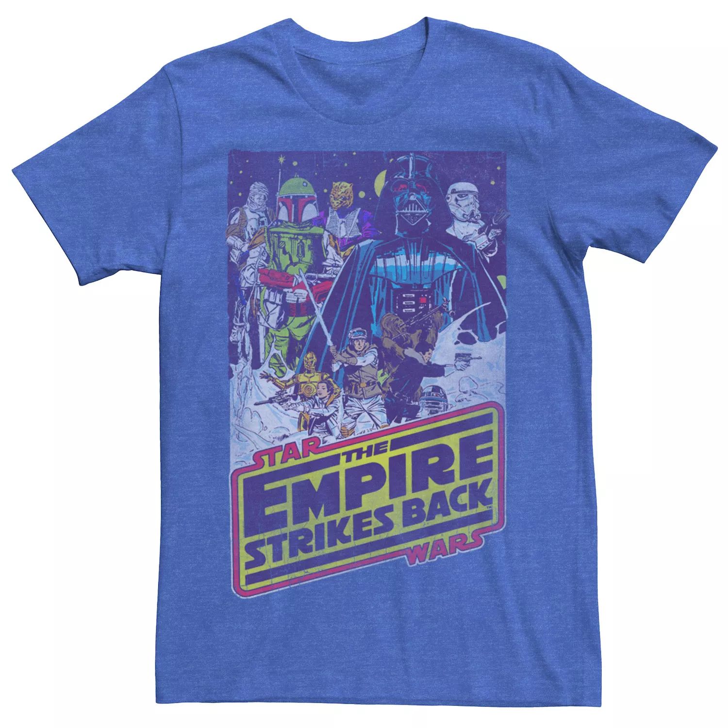 Мужская футболка с плакатом «Империя наносит ответный удар злодею» Star Wars мужская футболка с плакатом империя звездных войн наносит ответный удар fade in star wars