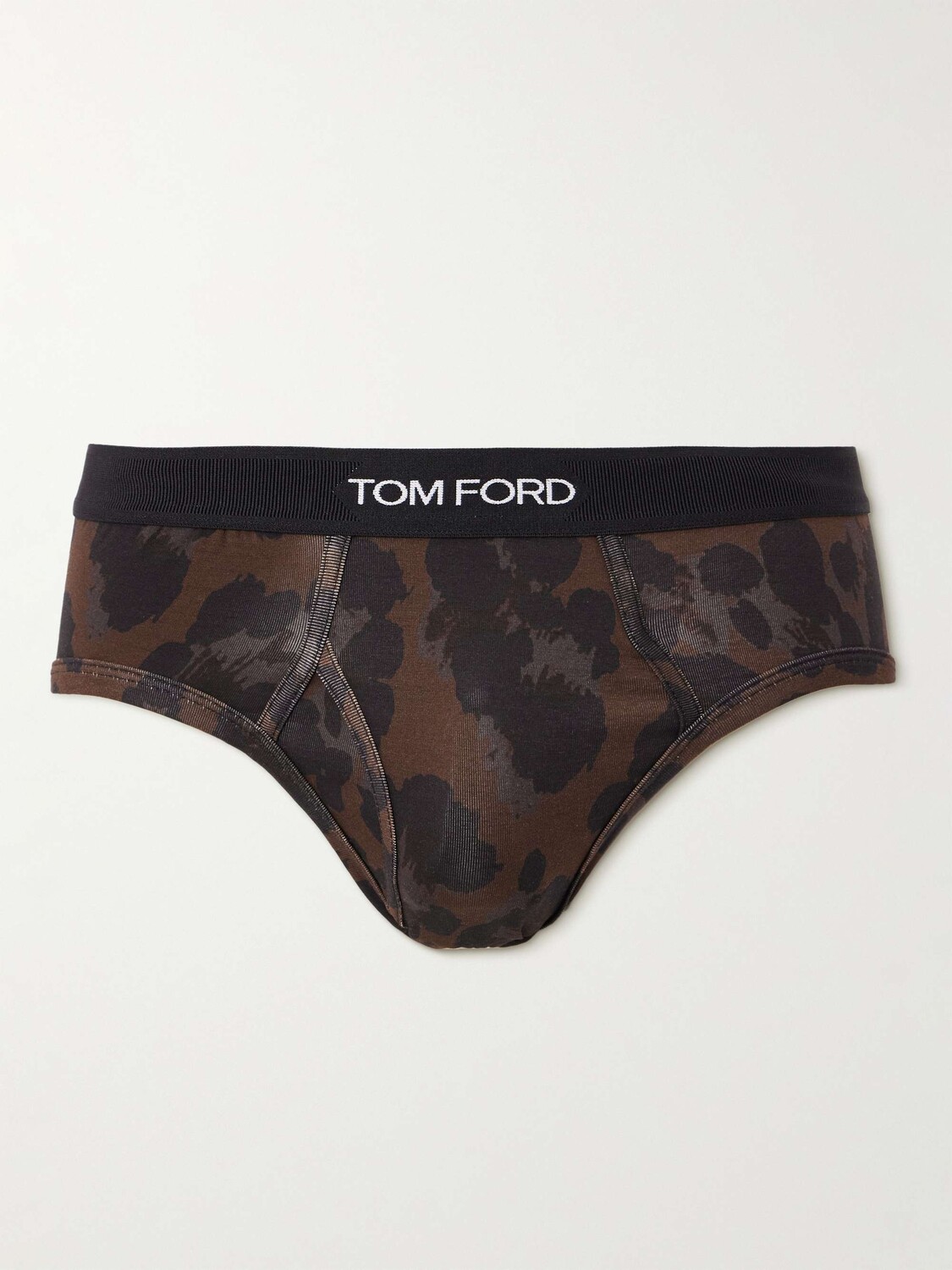 

Трусы из эластичного хлопка с леопардовым принтом TOM FORD, коричневый