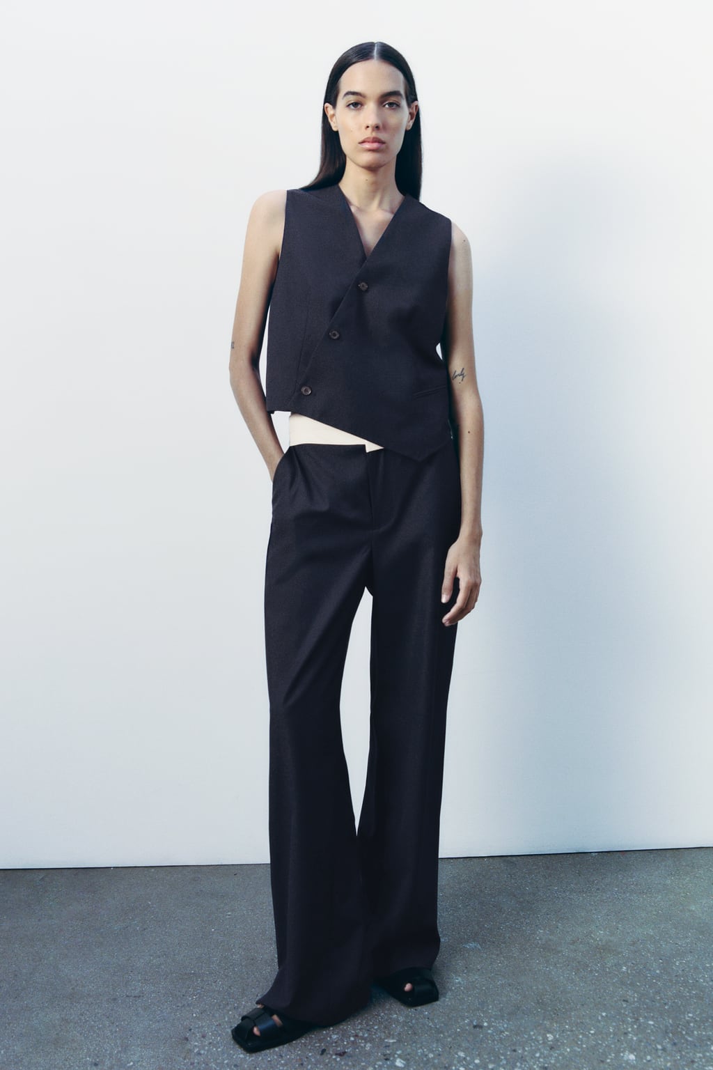 

Асимметричное джинсовое платье Zw Collection ZARA, синий