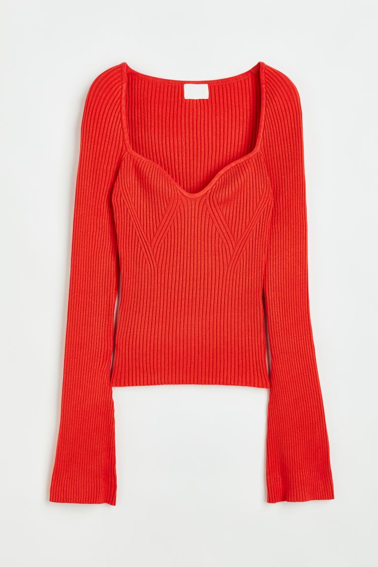 Ребристый свитер H&M