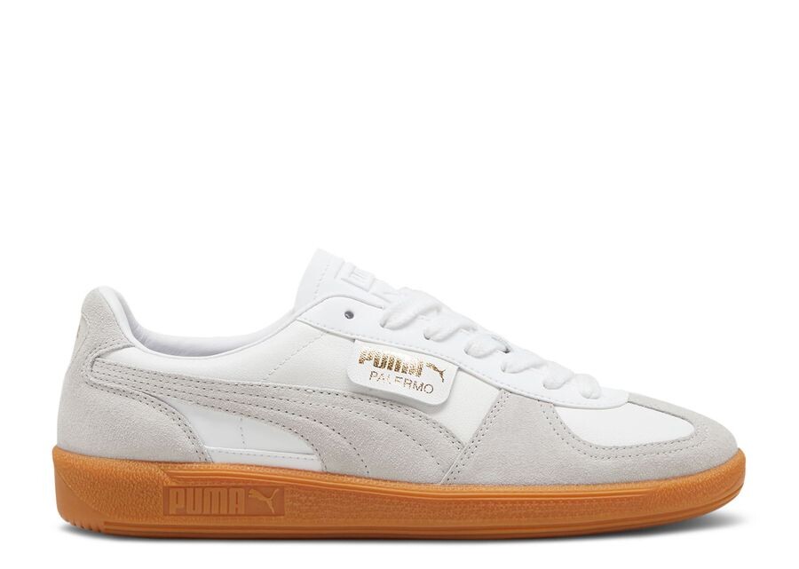 

Кроссовки Puma Palermo Leather, цвет White Glacial Grey Gum