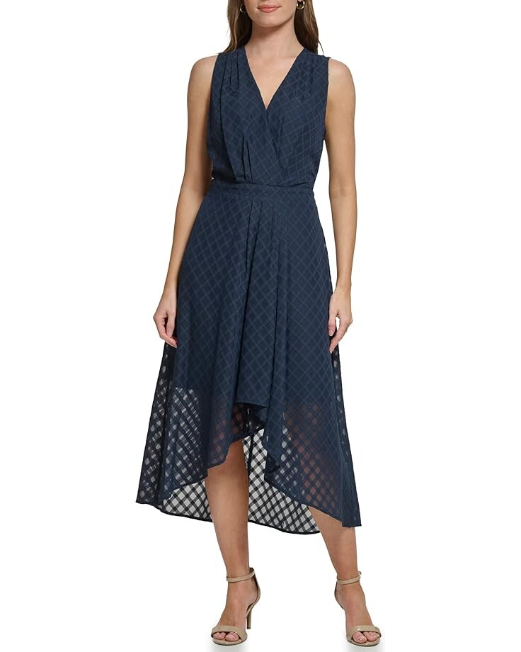 

Платье Tommy Hilfiger Textured Zigzag High-Low, цвет Sky Captain
