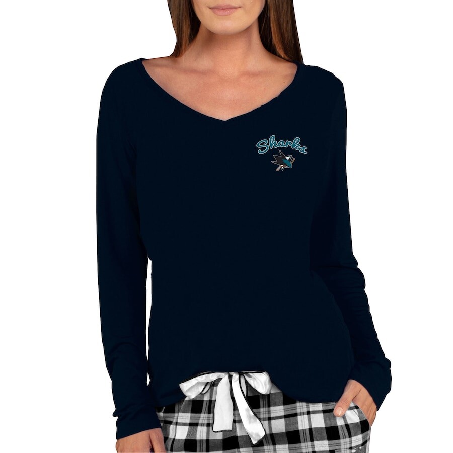 

Футболка с длинным рукавом Concepts Sport San Jose Sharks, черный