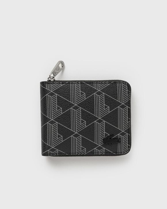 

Кошелек Lacoste Compact Zip Wallet, цвет monogram noir gris
