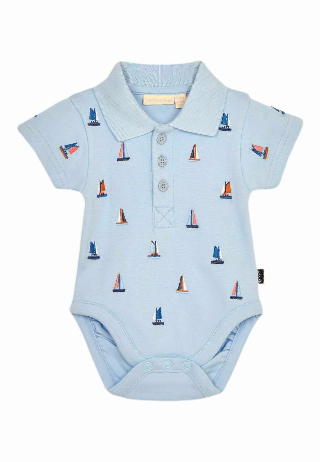 

Боди SAILBOAT EMBROIDERED REGULAR FIT JoJo Maman Bébé, цвет blue sailboat