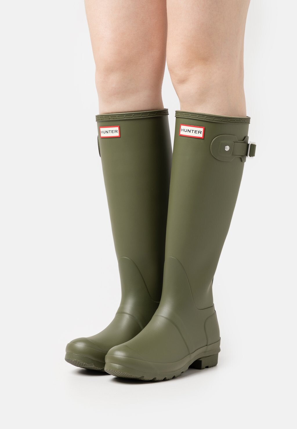 

Резиновые сапоги WOMENS TALL BOOT VEGAN Hunter, оливковый лист