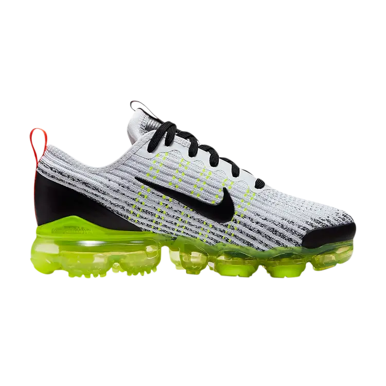 

Кроссовки Nike Air VaporMax Flyknit 3 GS 'White Volt', белый