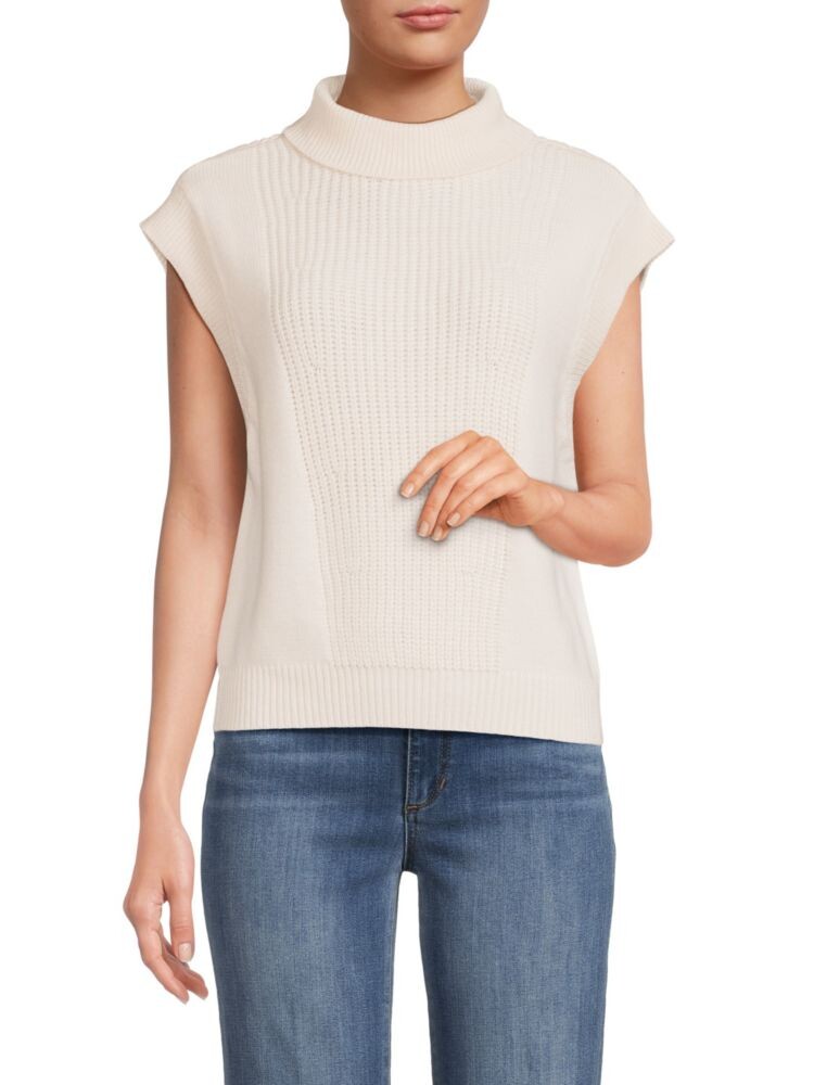 

Свитер-жилет из полушерсти с высоким воротником Bcbgmaxazria, цвет Gardenia