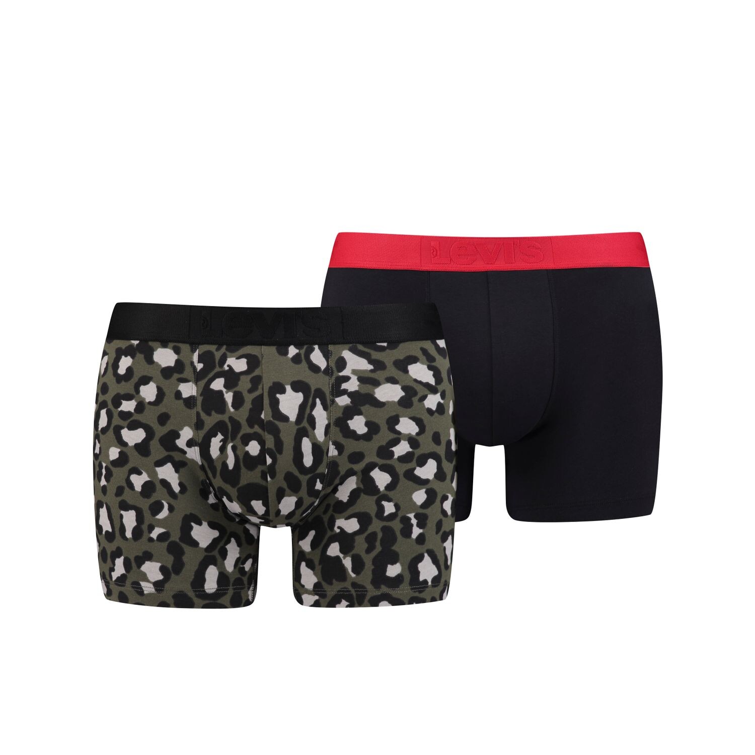 

Боксеры Levi´s s 2 шт, цвет Schwarz/Olive Leoprint