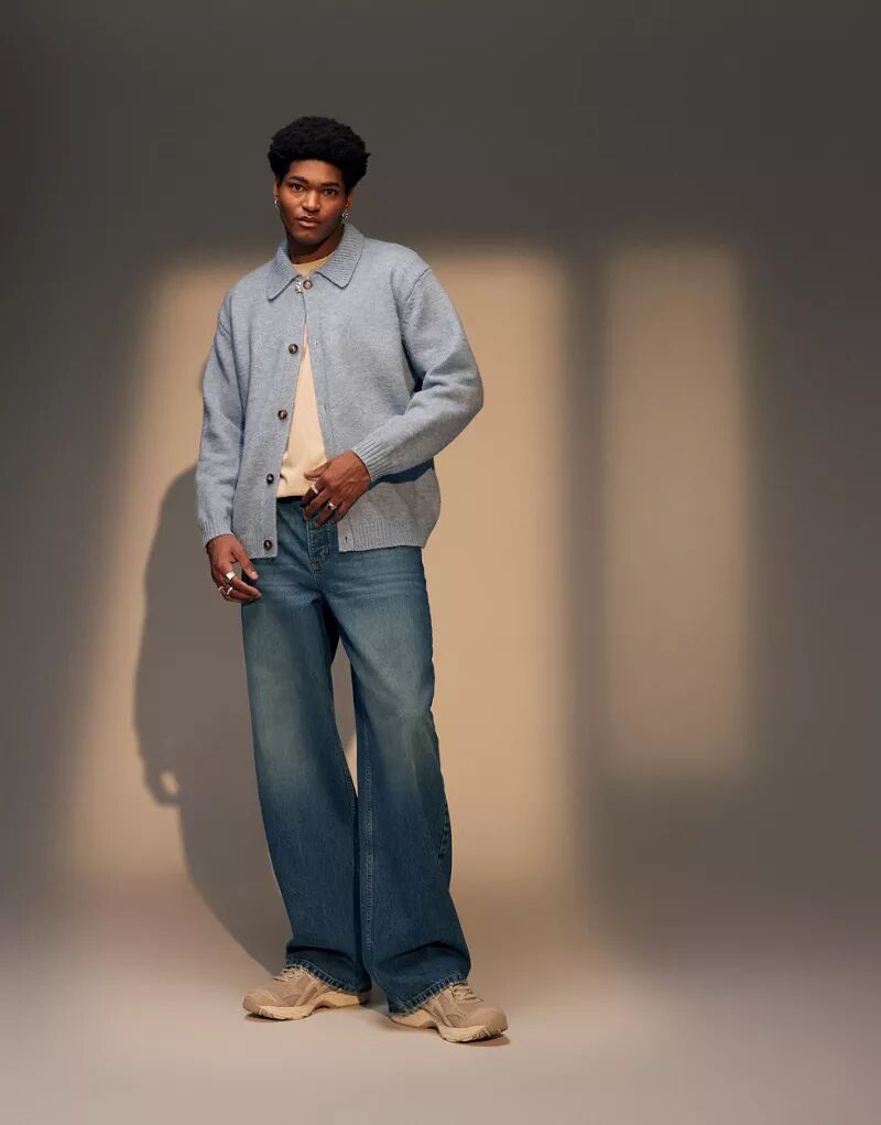 Голубые мешковатые джинсы Topman цена и фото