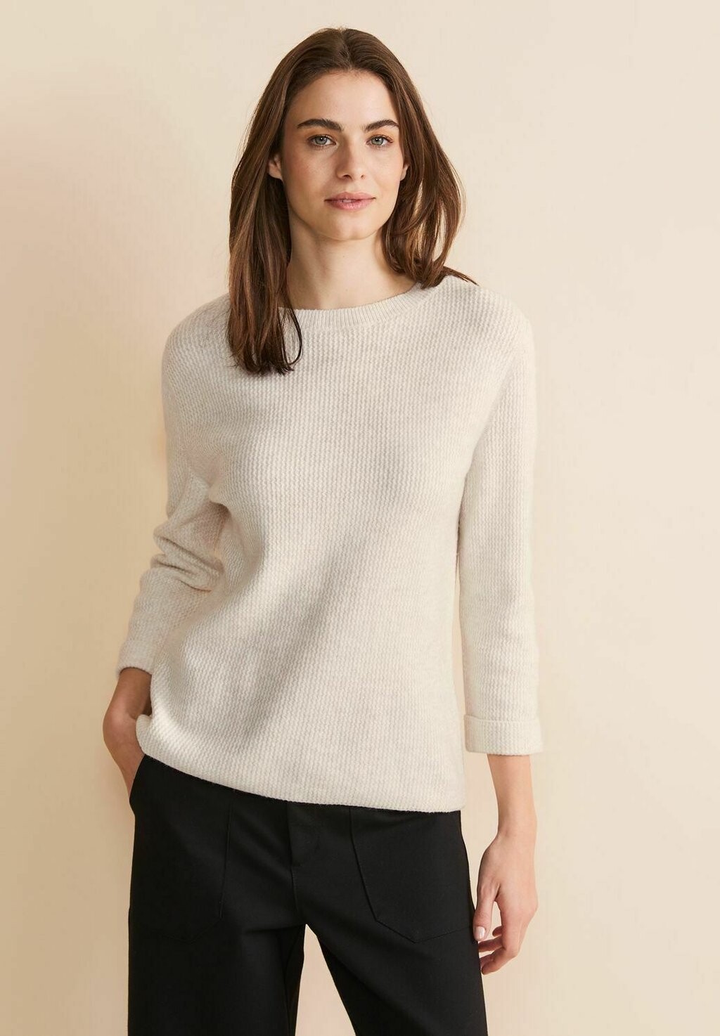 

Вязаный свитер MELANGE Street One, цвет weiß