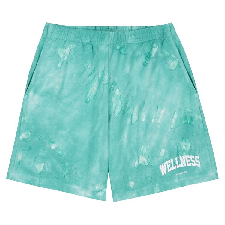

Шорты Sporty & Rich Wellness Ivy Gym Tie Dye 'Tahiti', зеленый
