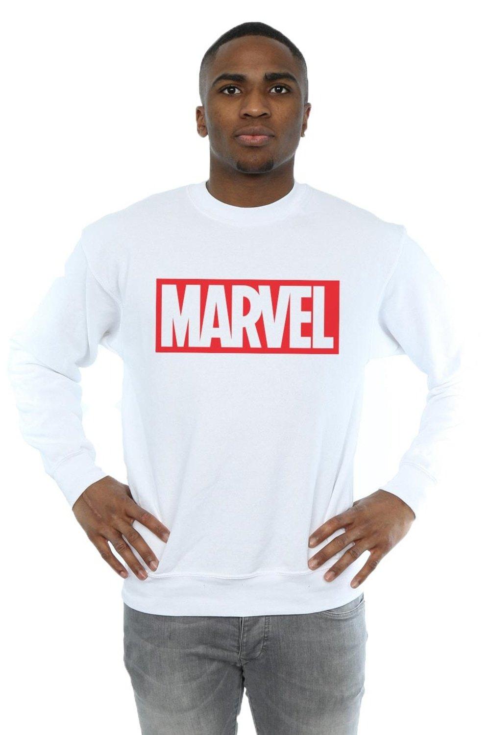 Классический свитшот с логотипом Marvel Comics, белый