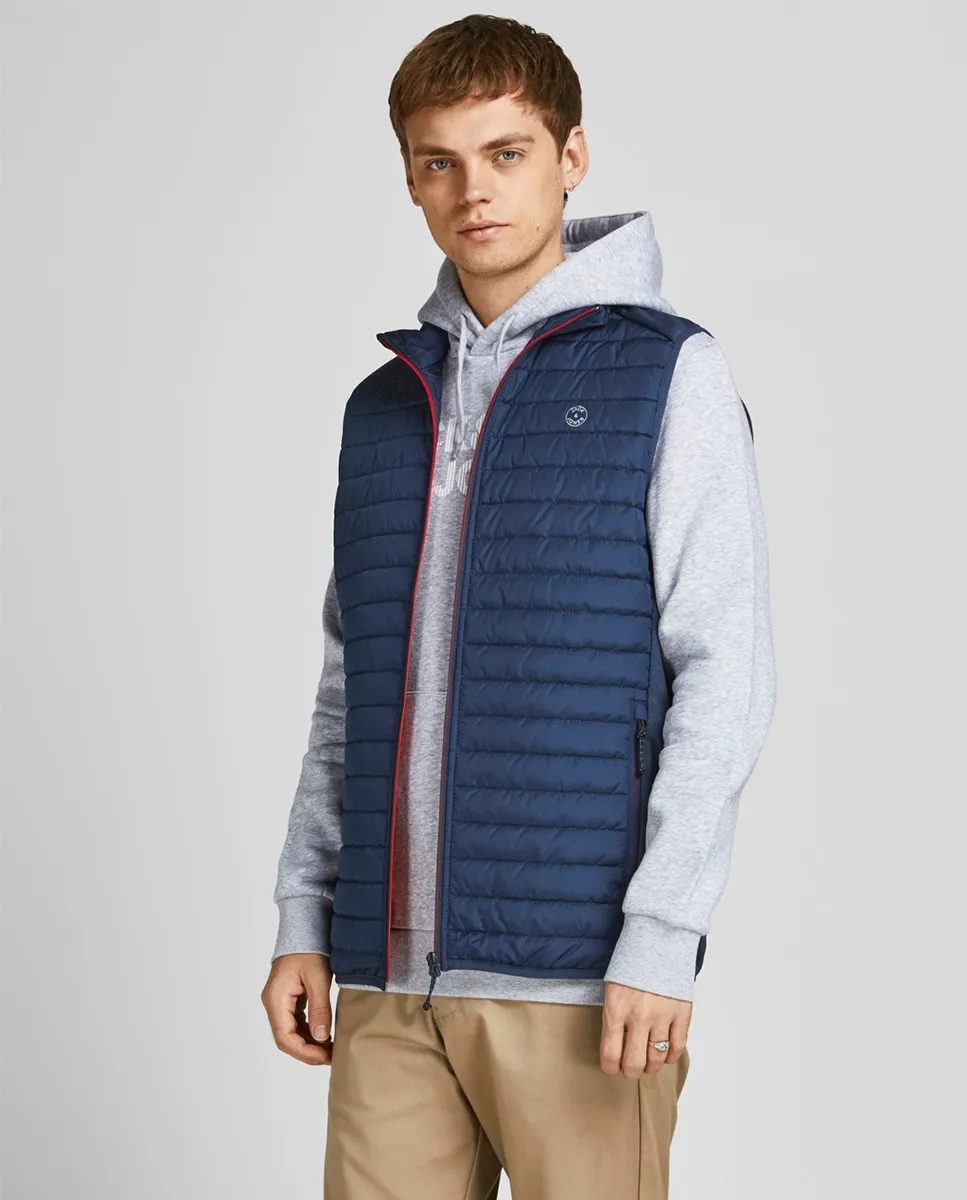 

Мужской утепленный жилет с логотипом Jack & Jones, индиго/синий