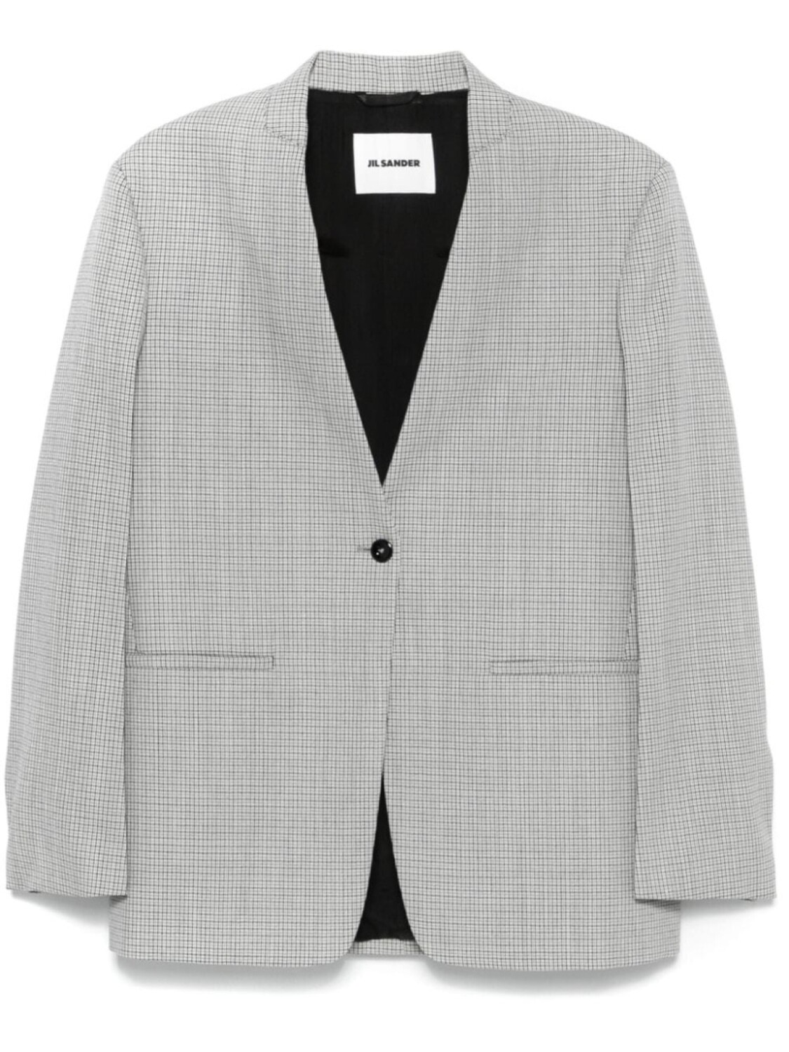 

Jil Sander клетчатый пиджак, серый