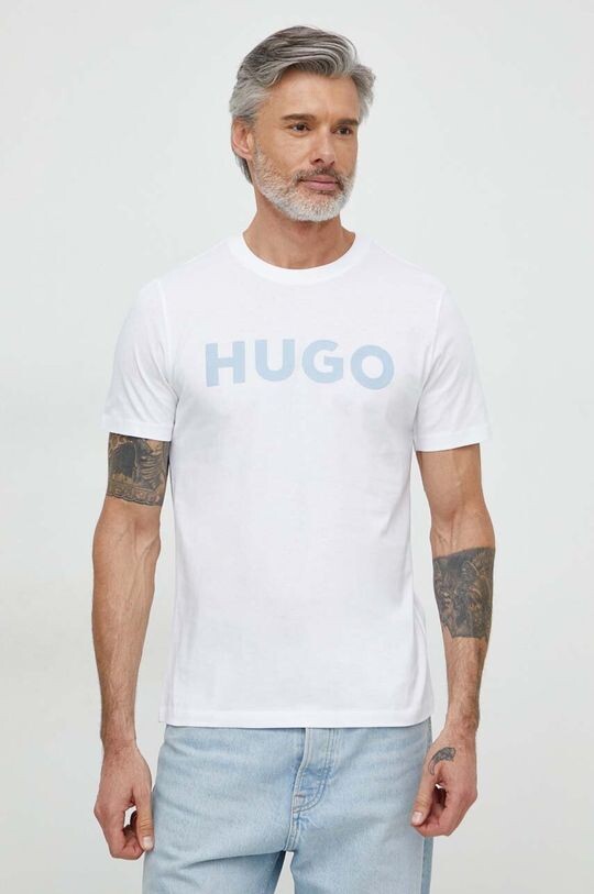 

Хлопковая футболка Hugo, белый