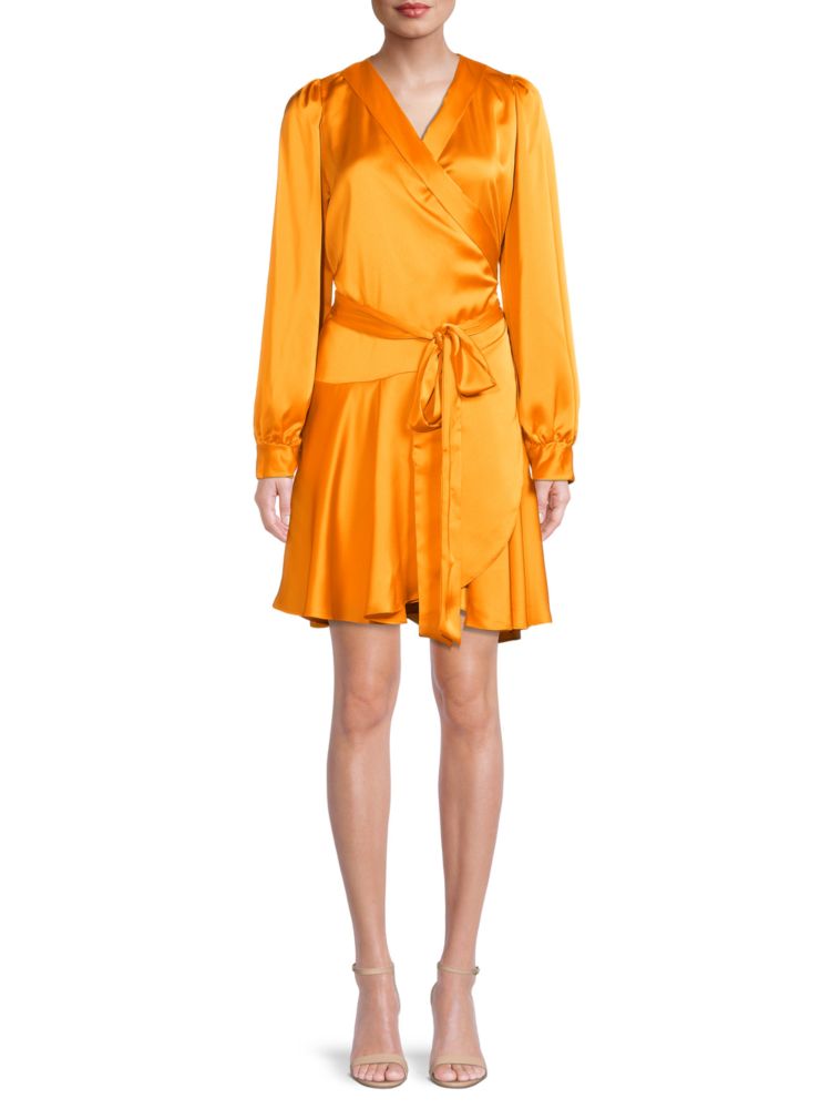 Атласное платье с запахом Renee C., цвет Marigold knight renee disclaimer