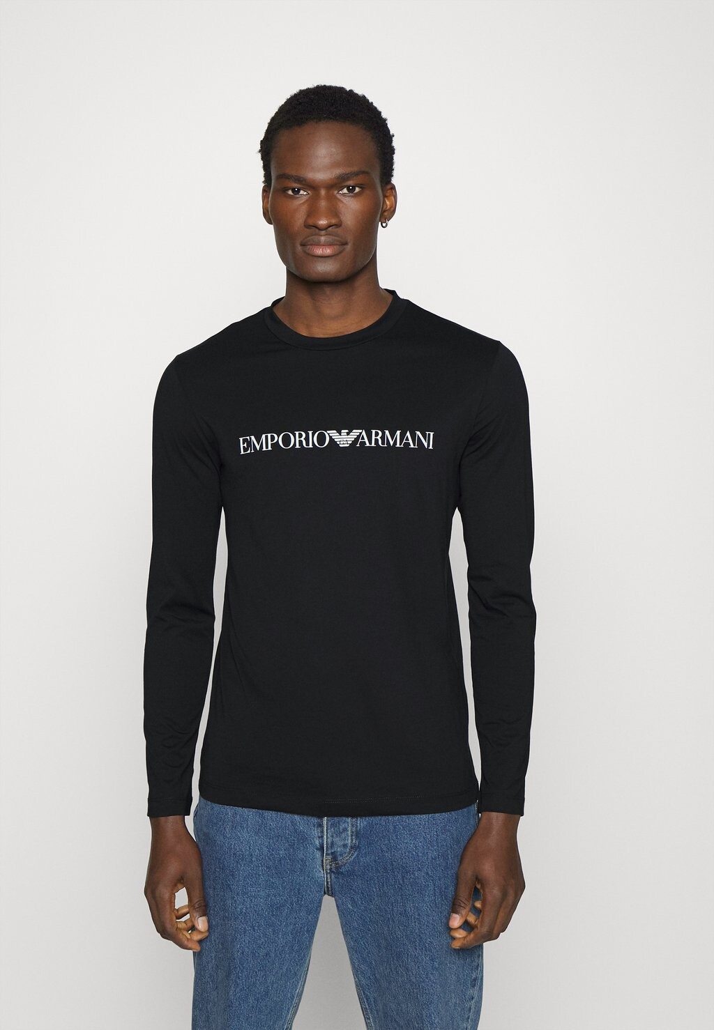 

Футболка с длинным рукавом Emporio Armani, темно-синий