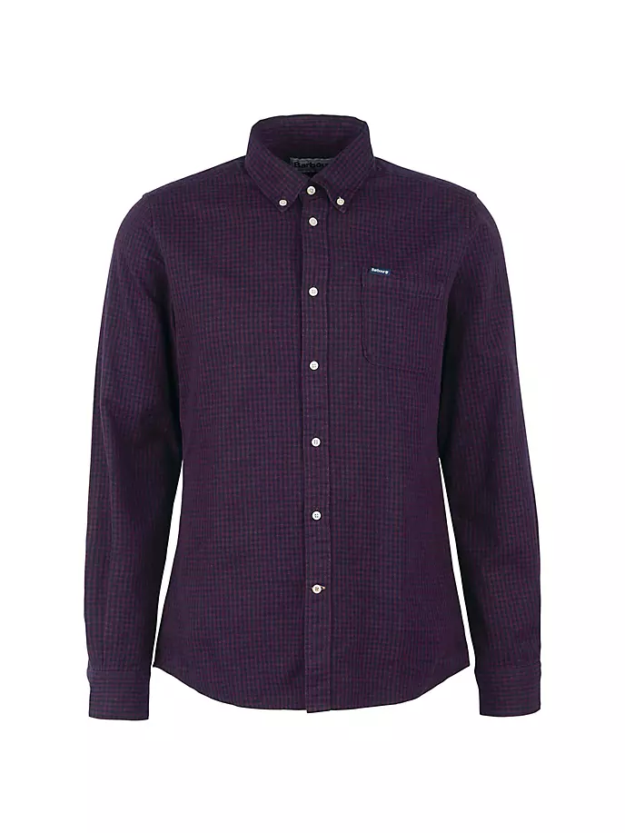 

Хлопковая рубашка Geston в клетку Barbour, красный