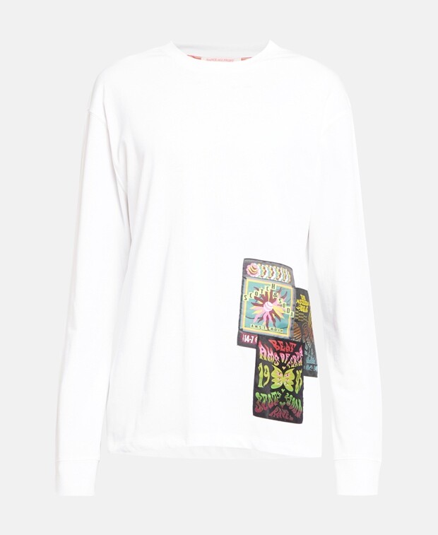 

Органик топ с длинными рукавами Scotch & Soda, белый