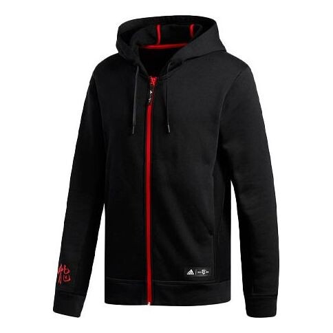 

Куртка adidas CNY ROSE FZ Basketball Sports Jacket Male Black, черный