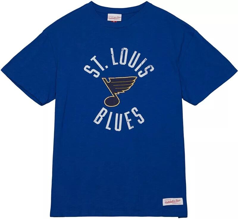 

Синяя футболка Mitchell & Ness St. Louis Blues 2023 Slub