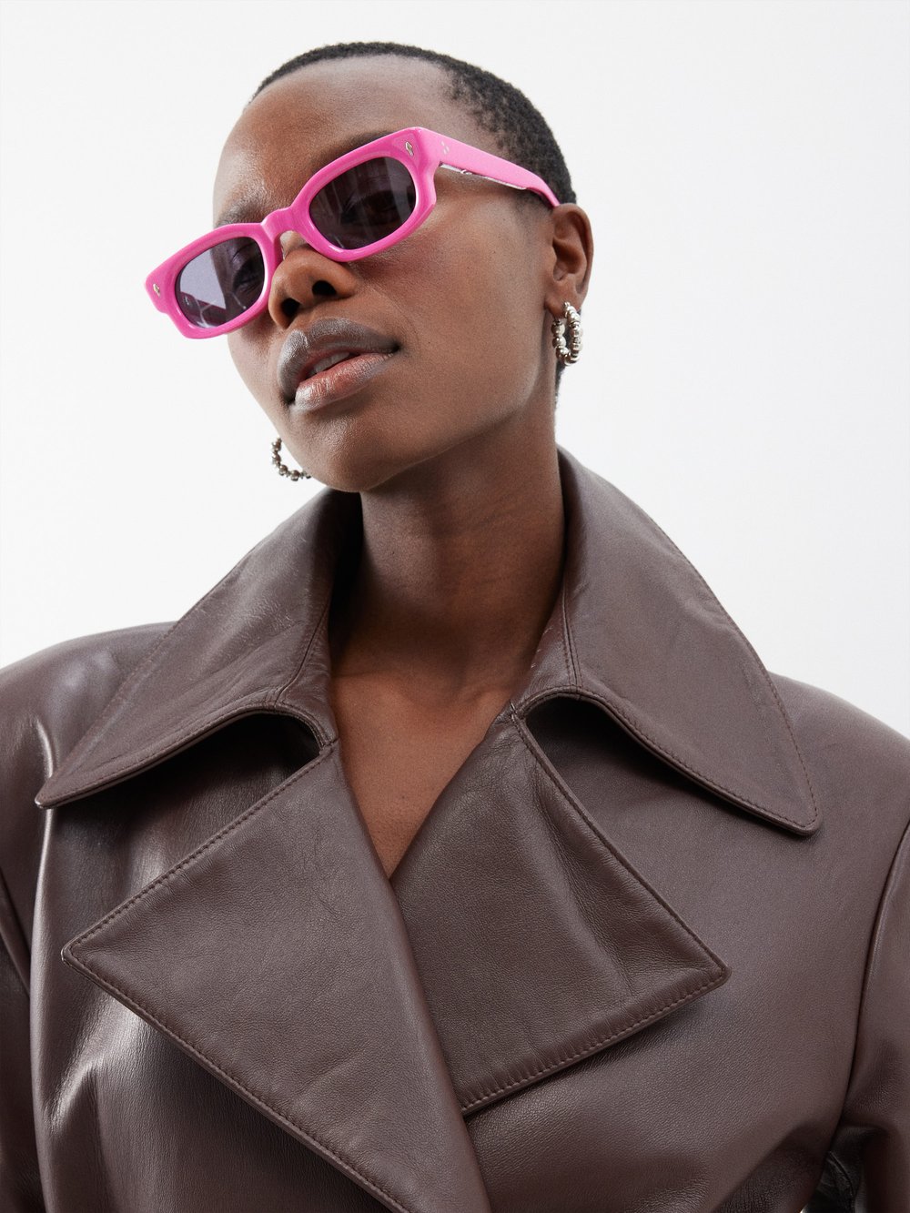 Солнцезащитные очки whiskyclone из ацетата квадратной формы Jacques Marie Mage, розовый